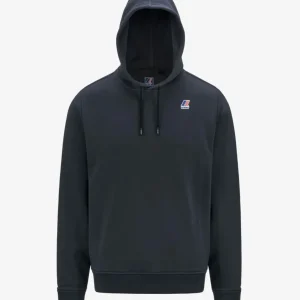 Felpa uomo blu in misto cotone