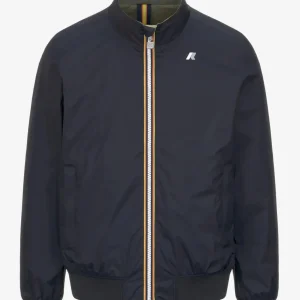 Giubbino uomo blu/verde in nylon