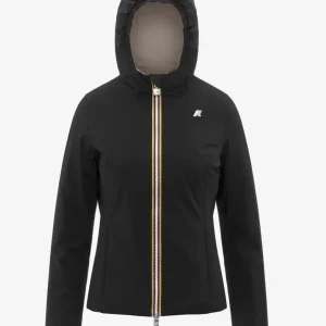 Giubbino donna nero/beige in nylon