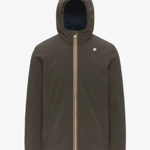 Giubbino uomo black olive/blue depth in nylon