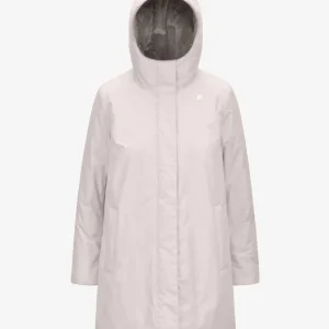 Giubbino donna rosa in tessuto impermeabile