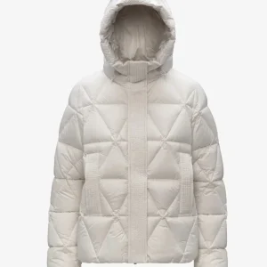 Giubbino donna bianco in piuma