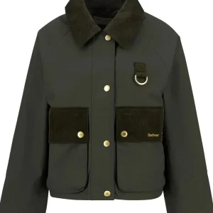 Giubbino donna verde oliva in misto cotone