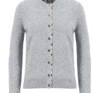 Cardigan donna grigio in misto lana