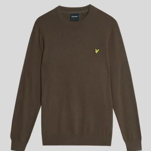 Maglione uomo caffè in cotone merino