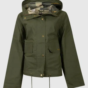 Giacca antipioggia donna verde in cotone