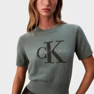 Maglia donna verde in cotone