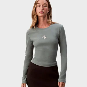 Maglia donna verde in cotone