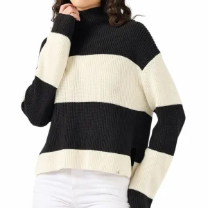 Maglia donna bianco/nero in cotone