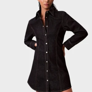 Abito donna lavaggio scuro in denim