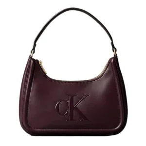 Borsa a spalla donna bordeaux in ecopelle