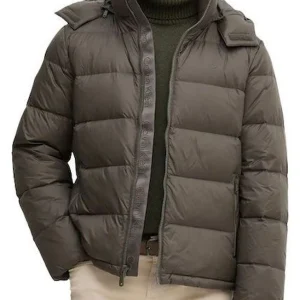 Giubbino uomo color kaki in piuma