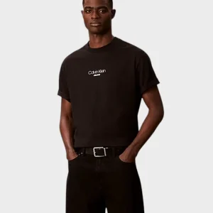 T-shirt uomo nera in cotone