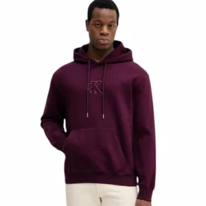 Felpa uomo viola in misto cotone