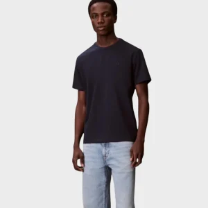 T-shirt uomo blu in cotone