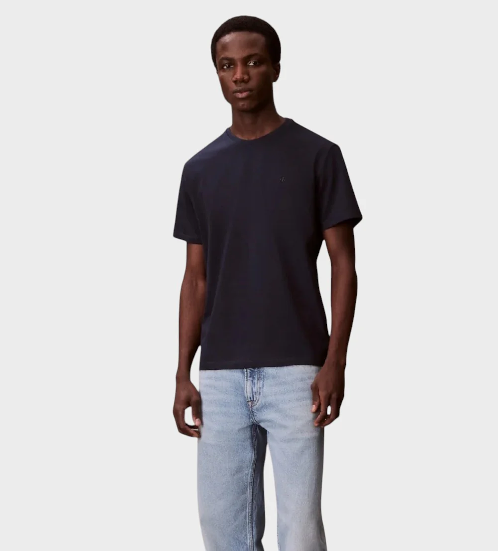 T-shirt uomo blu in cotone