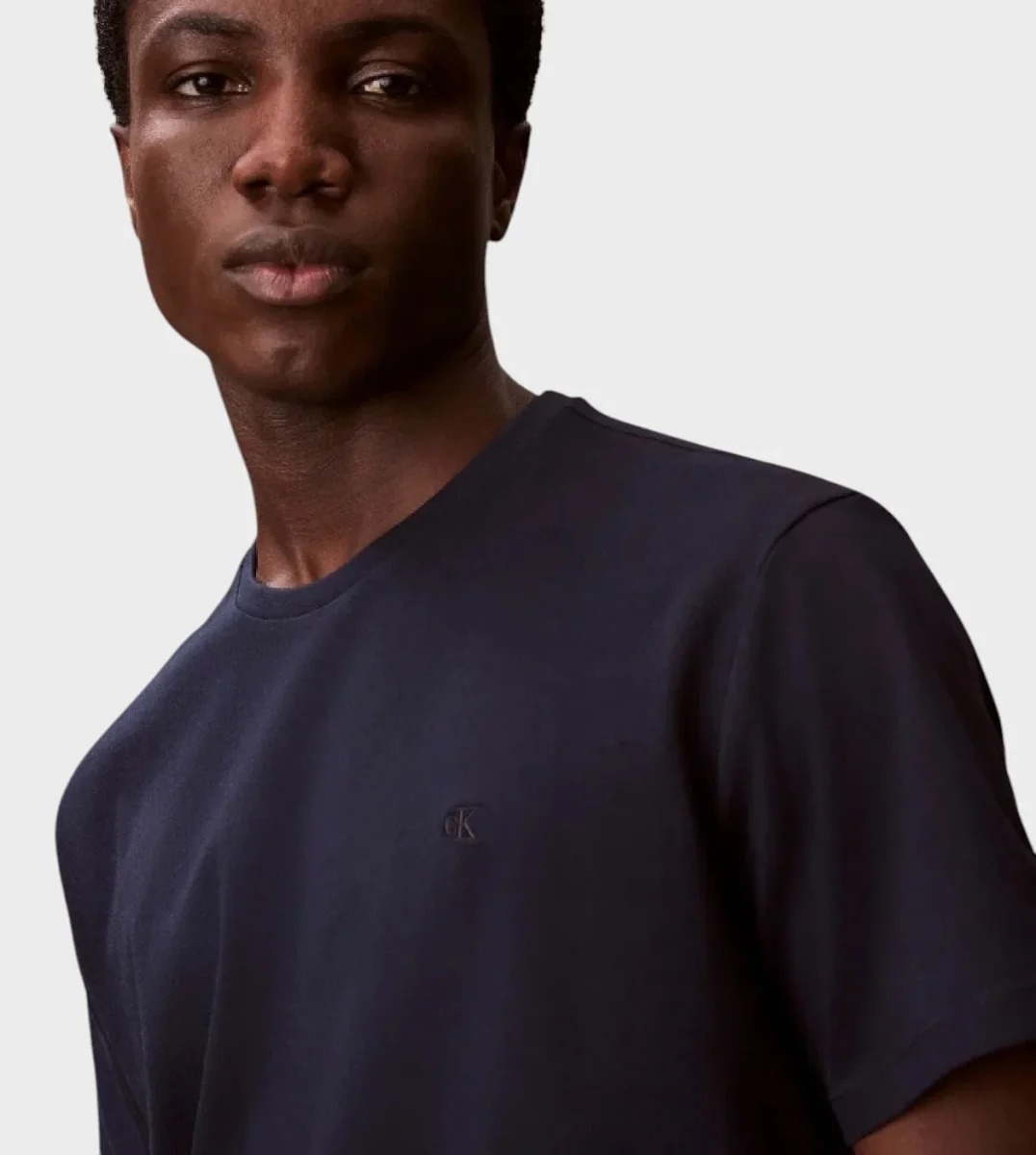 T-shirt uomo blu in cotone - immagine 4