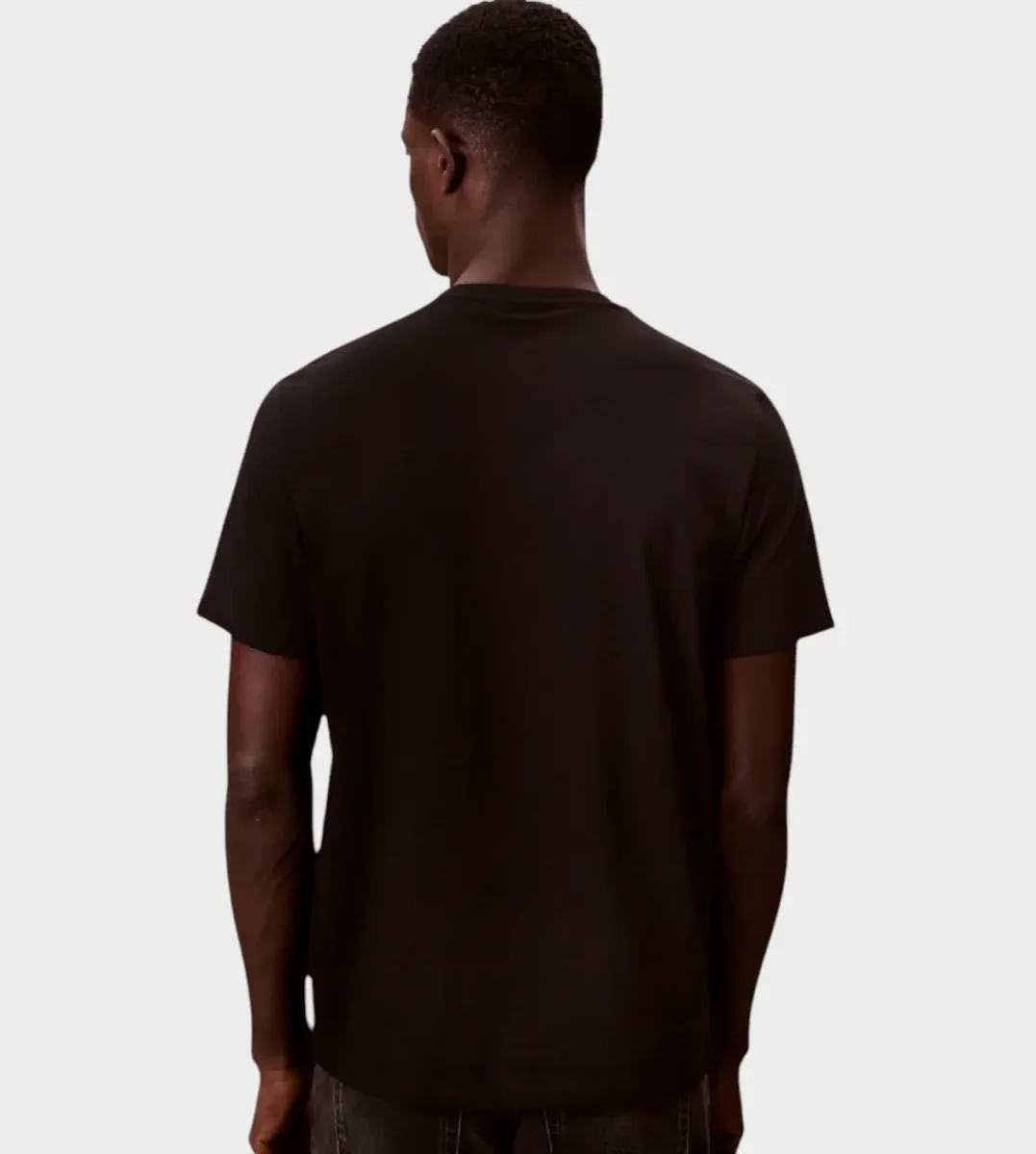 T-shirt uomo nera in cotone - immagine 3