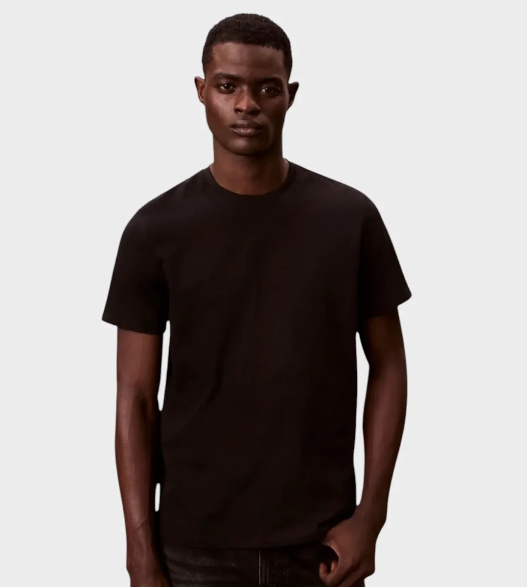 T-shirt uomo nera in cotone