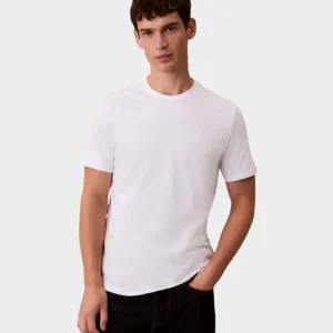 T-shirt uomo bianca in cotone