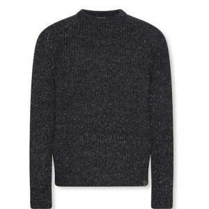 Maglia uomo nera in misto lana