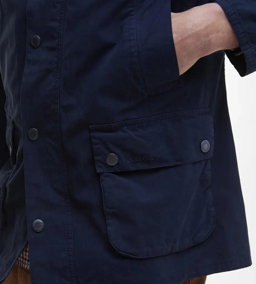 Giacca uomo navy in cotone - immagine 5