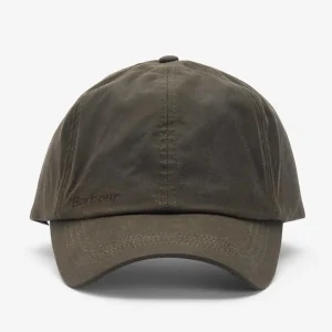 Berretto uomo oliva in cotone cerato