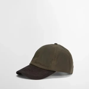 Cappellino uomo verde oliva in cotone cerato