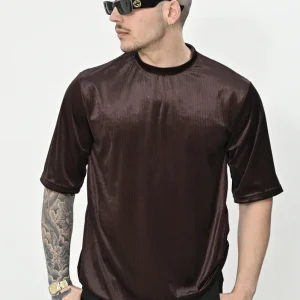 T-shirt laminata tabacco