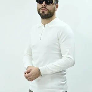 Polo in filo con zip