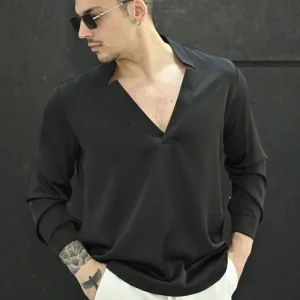 Casacca in raso nera