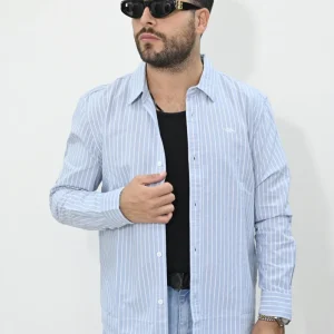 Camicia righe blu Tiffosi