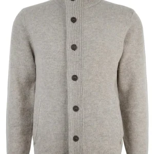 Cardigan uomo tortora in lana