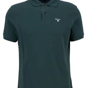 Polo uomo verde in cotone