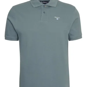Polo uomo vintage teal in cotone