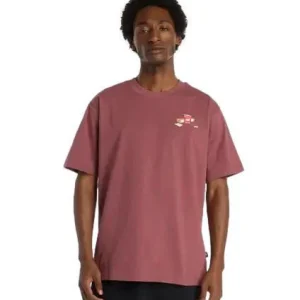 T-shirt uomo borgogna in cotone