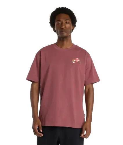 T-shirt uomo borgogna in cotone - immagine 2