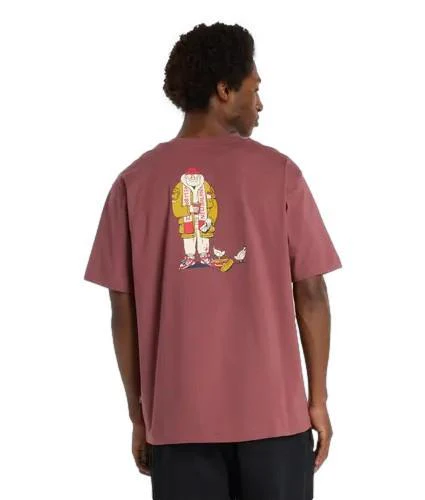 T-shirt uomo borgogna in cotone - immagine 3