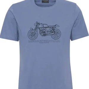 T-Shirt uomo blu in cotone