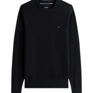 Pullover uomo nero in cotone e cashmere