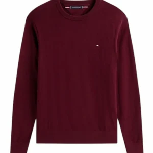 Pullover uomo burgundy in cotone e cashmere