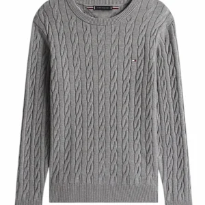 Pullover uomo grigio in cotone