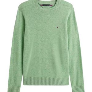 Maglia uomo verde salvia in pura lana