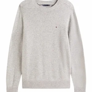 Maglia uomo grigio chiaro in pura lana