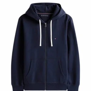 Felpa uomo blu navy in misto cotone