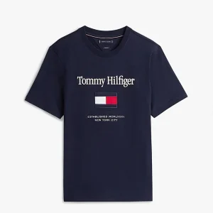 T-shirt uomo blu in cotone