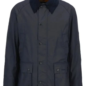 Giacca uomo blu navy in cotone cerato