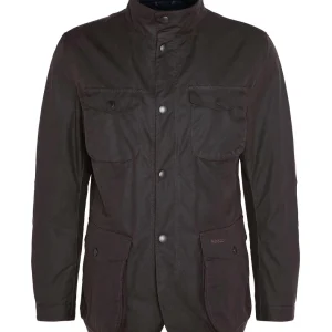 Giacca uomo marrone in cotone cerato