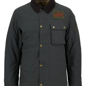 Gioubbino uomo verde in cotone cerato