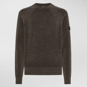 Maglia uomo cioccolato in ciniglia